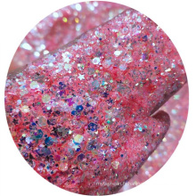 2020 Ventes chaudes! Aurora Fiary Glitter Change Couleur sous UV Light Light Photoluminescent Chunky Glow Polyester paillettes pour décoration